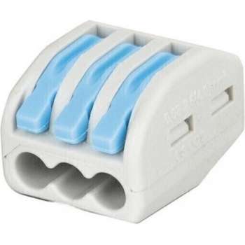 Showgear LED Cable connector 3 weg blauw (Verpakking 10 stuks)