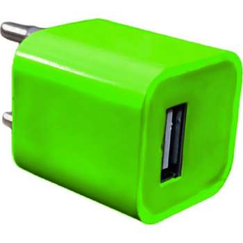 Universeel - USB adapter - USB stekker - USB lader - Blokje - Groen