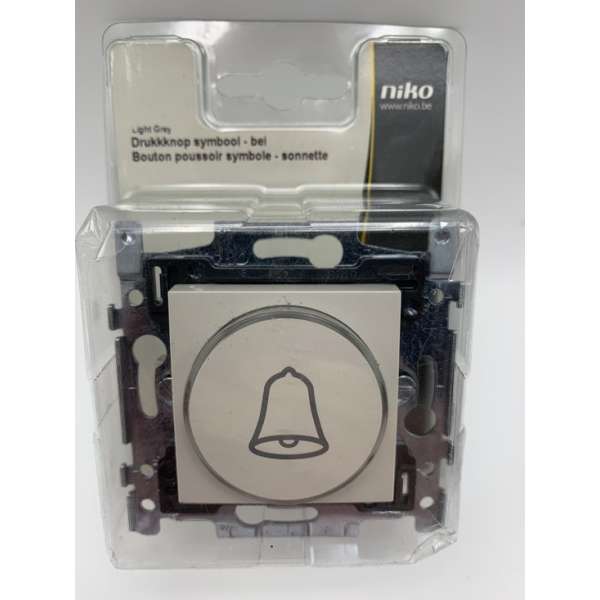 Niko  Drukknop symbool - bel - Light Grey