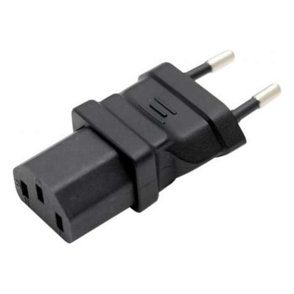 E&T Powercables Stroom adapter C13 (v) - Euro CEE 7/16 (m) / zwart