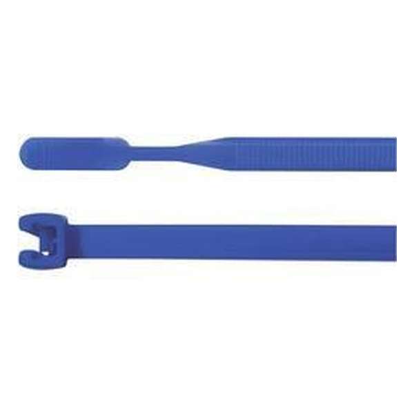 HellermannTyton 109-00152 Q18I-PA66-BU-C1 Kabelbinder 155 mm 2.60 mm Blauw Met open kabelbinderuiteinde 100 stuk(s)