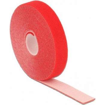 Kabelbinder Delock klittenband 5000x20mm 1x Rol rood