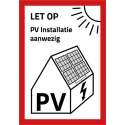 PV Sticker NEN1010 - Medium Formaat 35x50mm - 5 STUKS