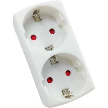 Stekker - Aigi Sinto - 3680W - 2 Stopcontacten - Mat Wit - Kunststof | Nederland - BES LED