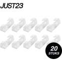 JUST23® Kabelclips - Kabelhouder - Wit - Zelfklevend - Kabelbinder - Kabel organiser