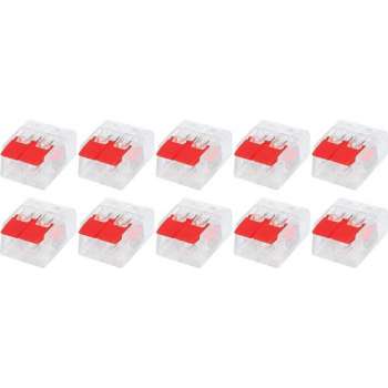 Lasklem Slim Set 10 Stuks - 2 Polig met Klemmetjes - Rood