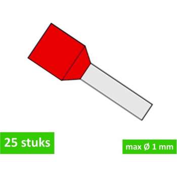 KLEMKO adereindhulzen | geïsoleerd | tot 1 mm² | 25 STUKS