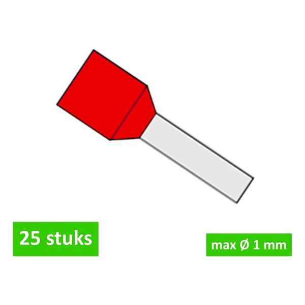 KLEMKO adereindhulzen | geïsoleerd | tot 1 mm² | 25 STUKS