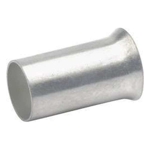 Klauke 7612 Adereindhulzen 10 mm² Ongeïsoleerd Zilver 100 stuk(s)