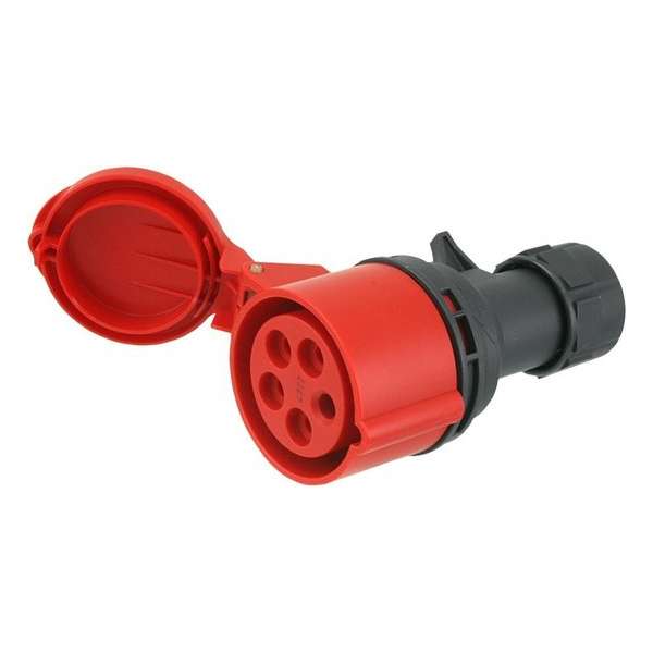 CEE contra stekker 400V 5 polig 16A met label rood K51S30