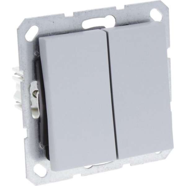 Q-Link S-Line schakelaar - inbouw - serie - aluminium