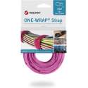 Velcro One-Wrap klittenband kabelbinders 200 x 12mm / roze (25 stuks)