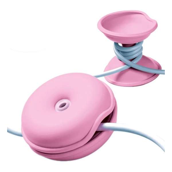 wikkel snoertjes met Cable Turtle licht roze mini | set van 2 stuks