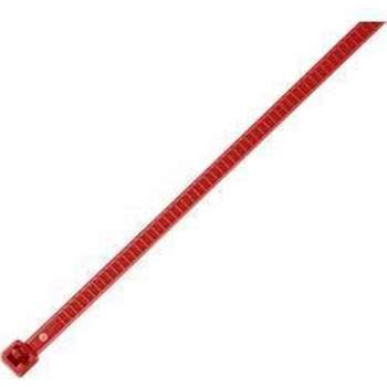 HellermannTyton 115-00003 LR55R-PA66-RD-Q1 Kabelbinder 196 mm 4.80 mm Rood Hersluitbaar, Hittegestabiliseerd 25 stuk(s)