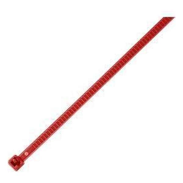 HellermannTyton 115-00003 LR55R-PA66-RD-Q1 Kabelbinder 196 mm 4.80 mm Rood Hersluitbaar, Hittegestabiliseerd 25 stuk(s)