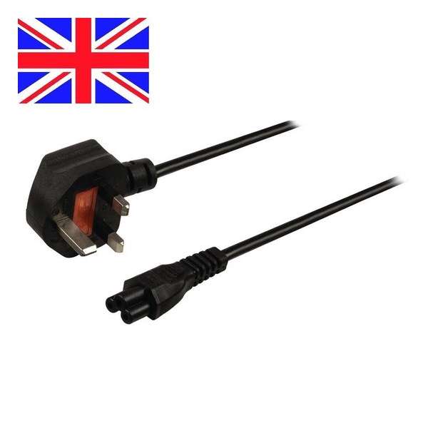 Valueline UK Stroomkabel met C5 plug - zwart - 3 meter