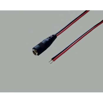 BKL Electronic Laagspannings-aansluitkabel Laagspanningsbus - Open kabeleinde 5.5 mm 2.5 mm 2.00 m 1 stuk(s)