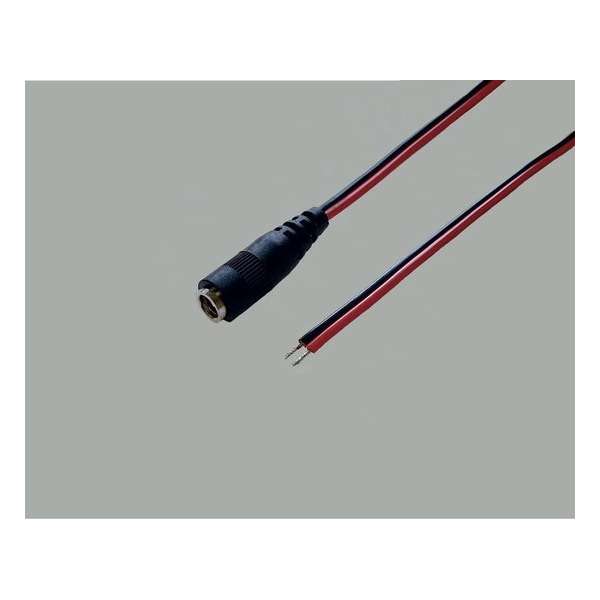 BKL Electronic Laagspannings-aansluitkabel Laagspanningsbus - Open kabeleinde 5.5 mm 2.5 mm 2.00 m 1 stuk(s)