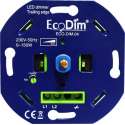 Basic LED Dimmer Inbouw - Fase Afsnijding, 0-150W, Druk- draai schakelaar, Draaidimmer voor LED Lampen, 100% Stil – EcoDim.04