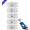 5 stuks BELIFE® Smart Switch | Wifi schakelaar | Bediening met uw smartphone | 10A |2200W