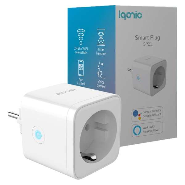 Iqonic® Slimme Stekker - Tijdschakelaar & Energiemeter - Smart Plug - Smartphone App