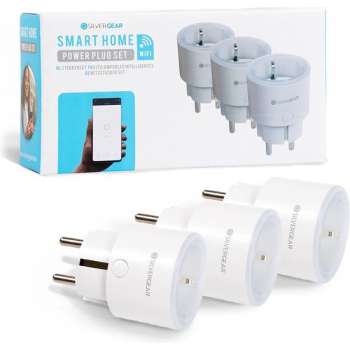 Silvergear Slimme Stekker - Smart plug - 3 Stuks - Koppel met Google Home, Amazon Alexa en App