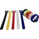 100x Kabelbinders Klittenband Hersluitbaar Kleurenmix – Tie Wraps – Tyraps - Kabel Organiser