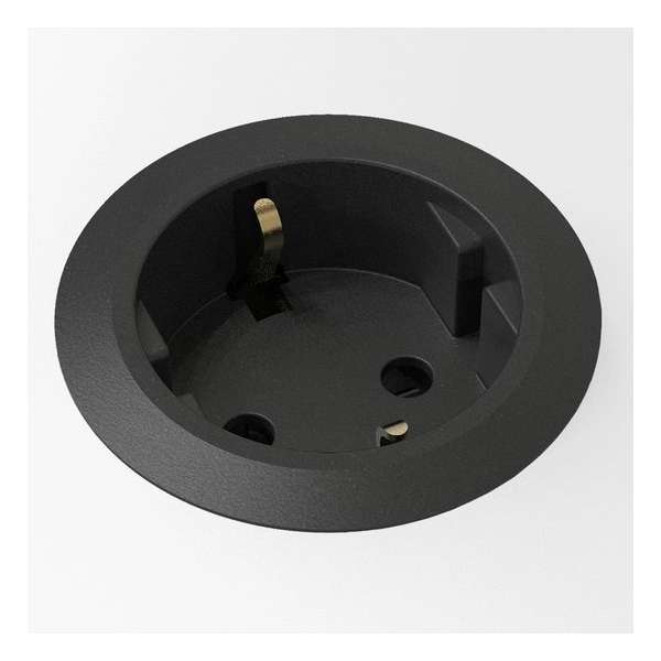 Powerdot mini 51mm inbouw stopcontact zwart