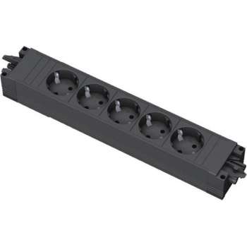 Bachmann Step - Stekkerdoos - 5x 230V - GST18-3 In- en uitgang - Zwart