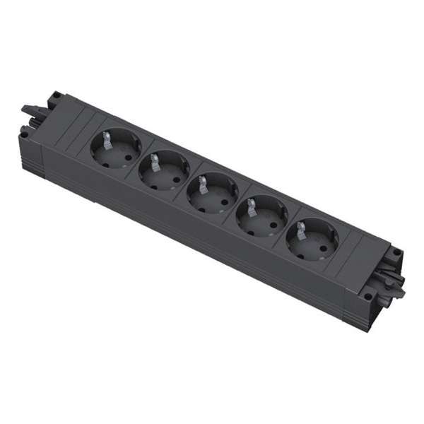 Bachmann Step - Stekkerdoos - 5x 230V - GST18-3 In- en uitgang - Zwart