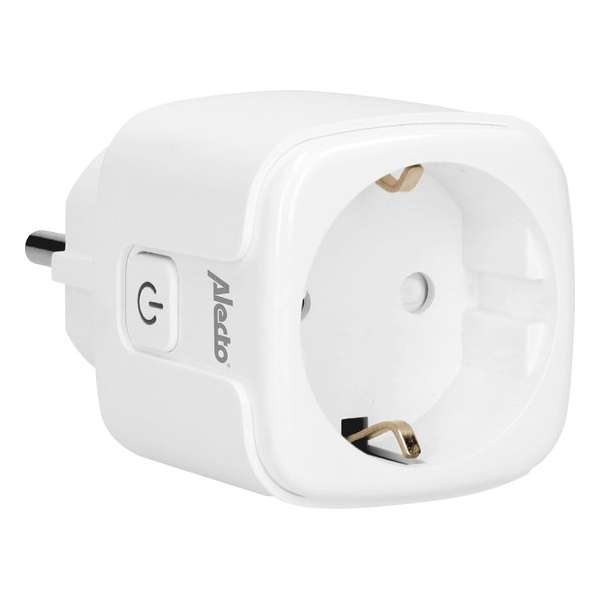 Alecto SMART-PLUG20 - Smart wifi tussenstekker met energiemeter, 16A, 3680W, wit