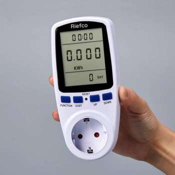 Riefco Energiemeter verbruiksmeter  - Gecertificeerd - Elektriciteitsmeter - Energiemeter - Wit