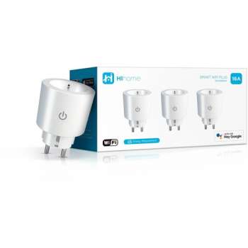 3-pack Hihome Slimme Stekker - Smart WiFi Plug Gen2 16A met Energiemeter en Bluetooth Easy Connect