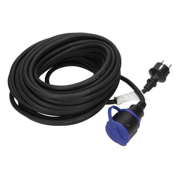 Rubber Verlengsnoer voor buitengebruik - IP44 spatwaterdicht - 20 Meter - Oliebestendig - H07RN-F (3 x 1,5 mm²)