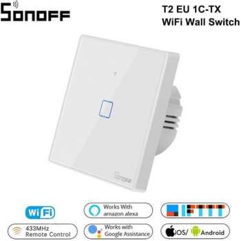 Smart WIFI Light Switch - Muur Licht Schakelaar - Sonoff - Android & IOS