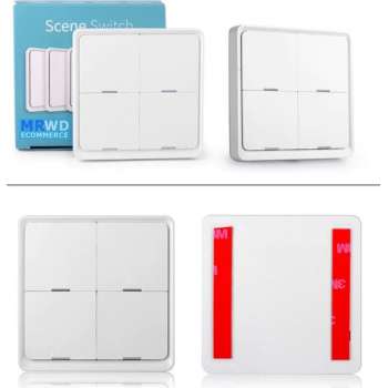 4 knoppen Tuya Zigbee - Draadloze schakelaar - Smart Home