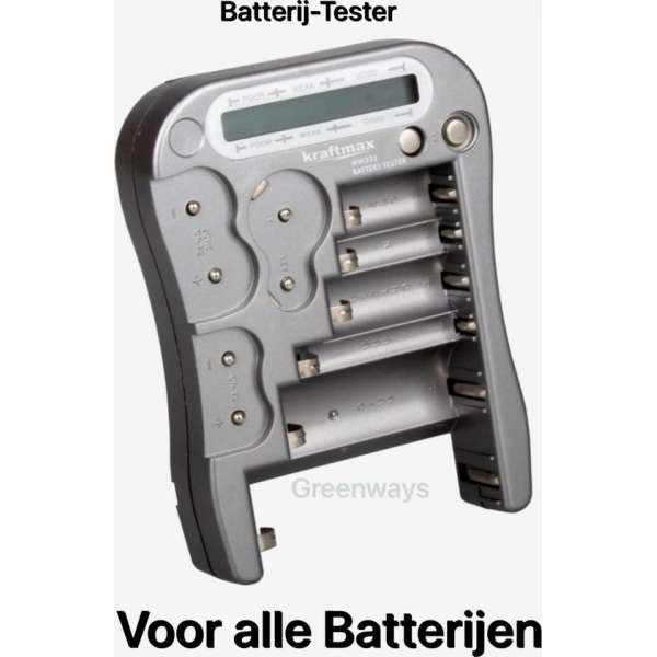 Batterij Tester Voor Alle Batterijen - Batterij Meter - Knoopcell Tester - Batterijtester Digitaal - Batterij Checker