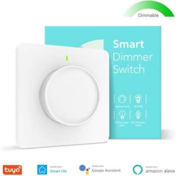 Slimme LED Dimmer | Universeel | Draaiknop | APP Bedienbaar | Fase afsnijding | SmartHomeSwitch