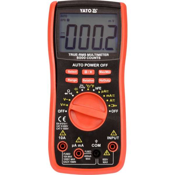 YATO Multimeter met RMS functie - automatisch bereik