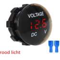 Voltmeter digitaal inbouw 5-48V |Auto, motorfietsen, boot | waterdicht en stofdicht| Rood | 36x16mm