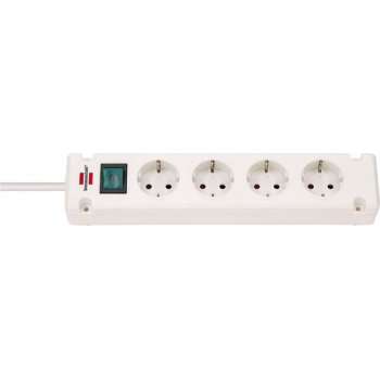 Brennenstuhl BN-1150650114 Bremounta Extension Socket 4-way WHITE 1.5m H05vv-f 3g1.5