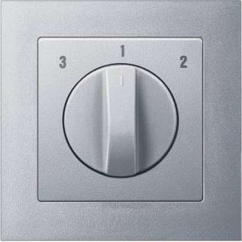 3 standen schakelaar Compleet - Aluminium - Merten M-Pure - Schneider Electric - MTN3171-3660_TO