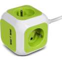 GreenBlue MagicCube 4x stopcontacten 2x USB-aansluiting 1.4m