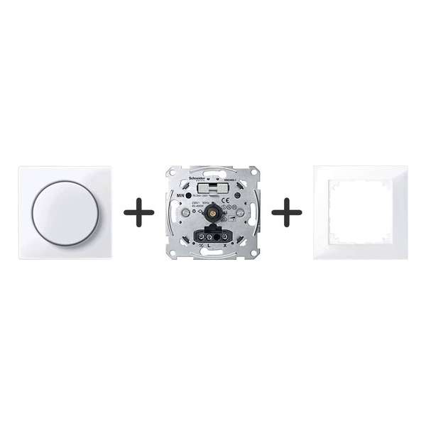 Draaidimmer Druk-Uit-Schakelaar Compleet - Actief Wit - M-Pure - Schneider Electric - MTN5131-3625_TO