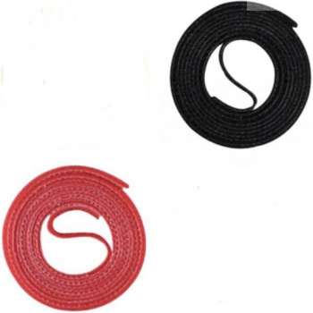 Klittenband kabelbinders 20 mm breed en 10 meter lang ( 5 m rood en 5 m zwart) - kabel organizer op rol