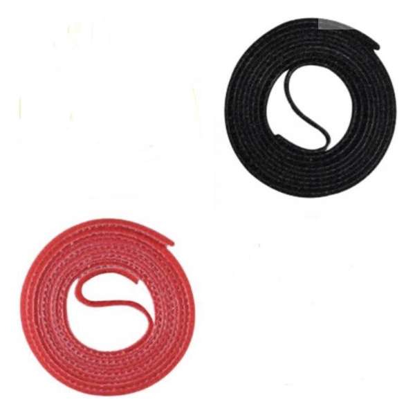 Klittenband kabelbinders 20 mm breed en 10 meter lang ( 5 m rood en 5 m zwart) - kabel organizer op rol