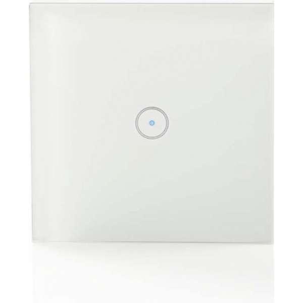 SmartLife Wandschakelaar | Wi-Fi | Enkel | Muurmontage | 86 mm | 86 mm | 1000 W | Android™ / IOS | Glas | Wit