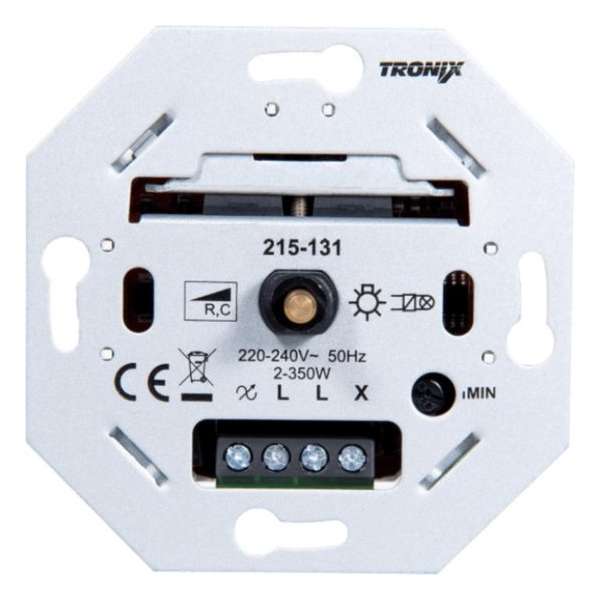 Tronix LED dimmer universeel 2-350W draaidrukdimmer