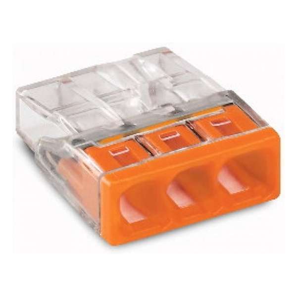 Wago 2273-203 Oranje, Transparant Kabel splitter/combiner (100 stuks)