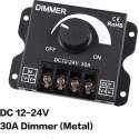 Led dimmer met draaiknop 12-24 volt / 30 Amperè